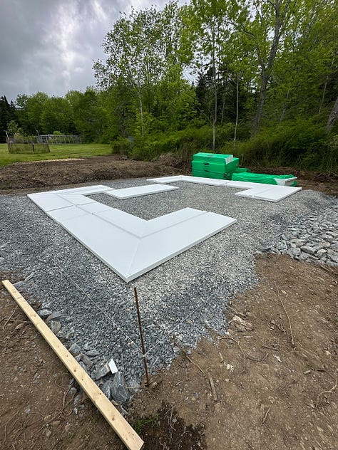 FastSlab forms being assembled for the 14'x18' shed