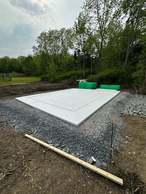 FastSlab forms being assembled for the 14'x18' shed