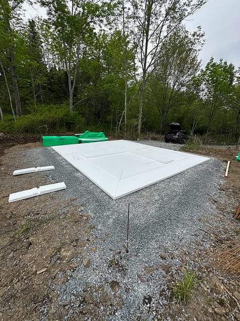 FastSlab forms being assembled for the 14'x18' shed
