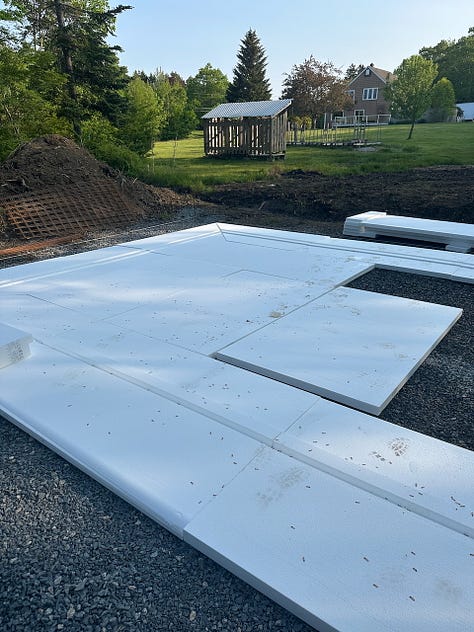 FastSlab forms being assembled for the 14'x18' shed
