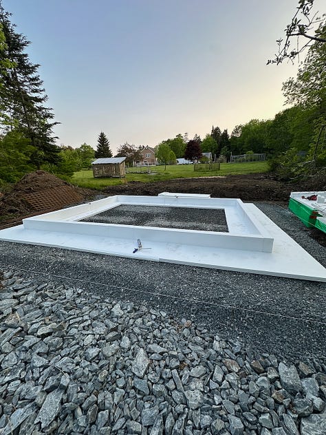 FastSlab forms being assembled for the 14'x18' shed