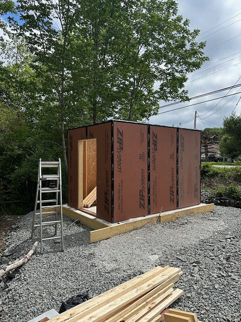 Inside view + all the Zip sheathing taped and sealed
