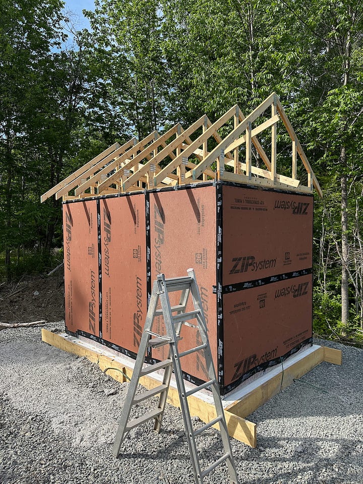 Progression of adding trusses one by one