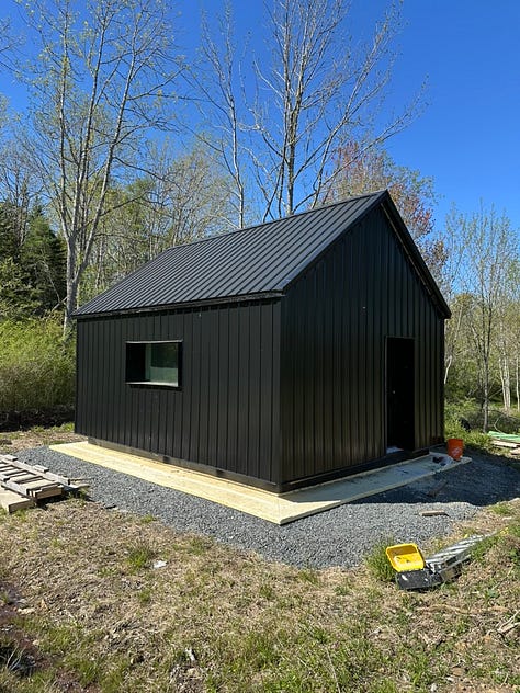 office shed near completion