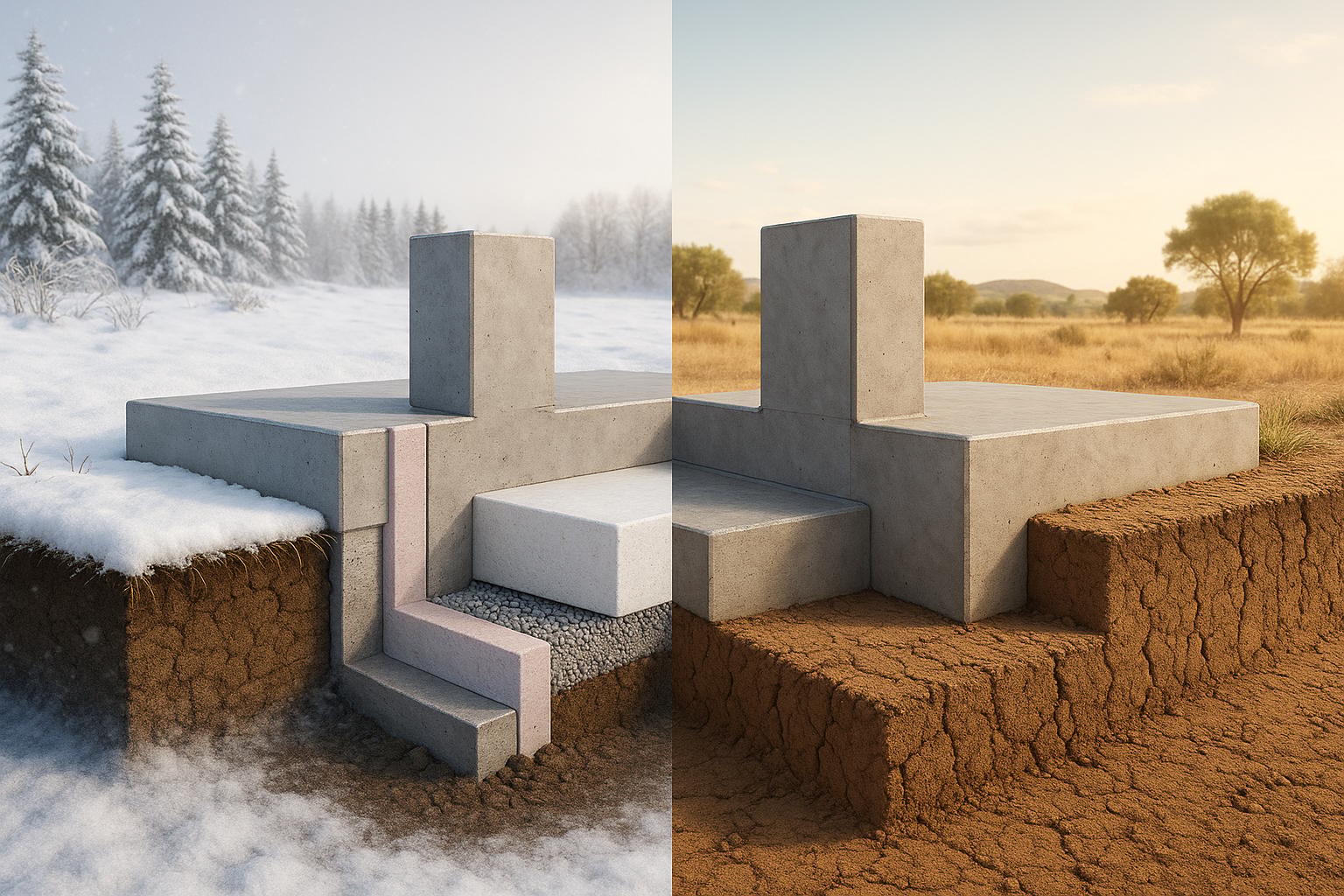 Cold vs. Warm Climates: Frost-Protected Foundations