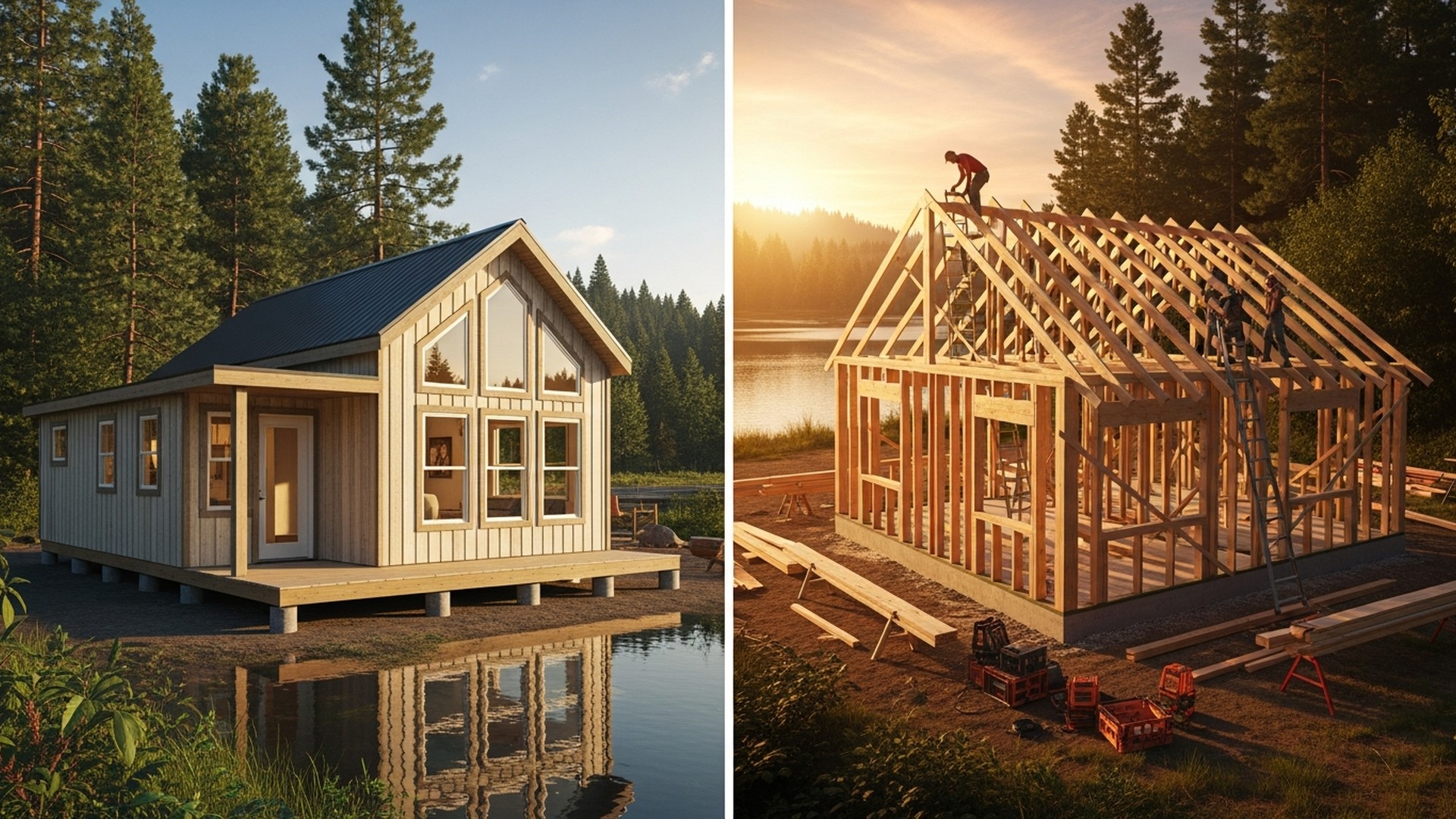 DIY Cabin Kit vs Building from Scratch