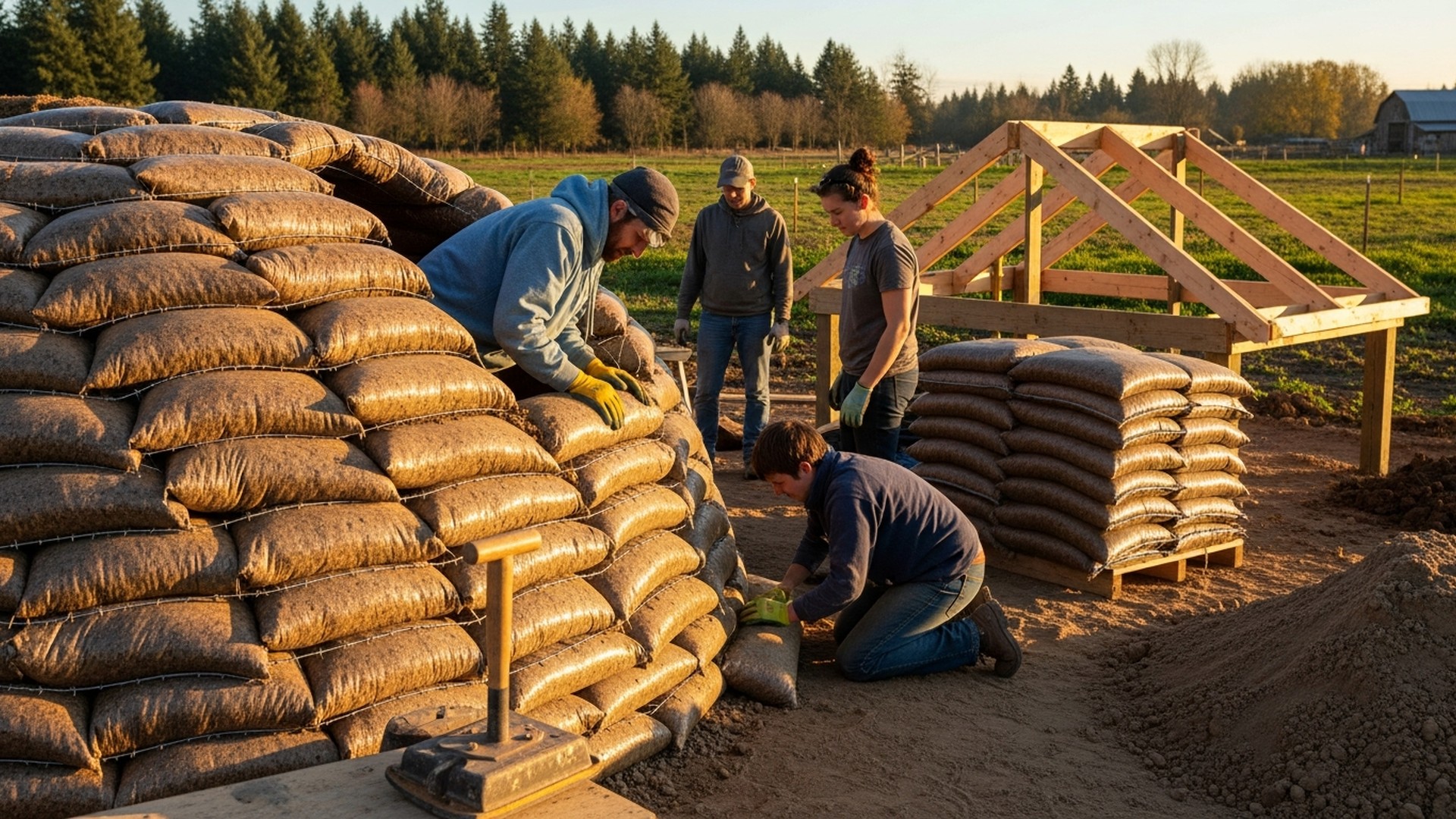 Earth Bag Building: Low-Cost Construction Method